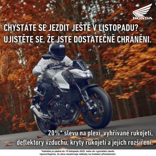 Chystáte se jezdit ještě v listopadu? Ujistěte se, že jste dostatečně chráněni. Vybavte svůj motocykl praktickými doplňky...